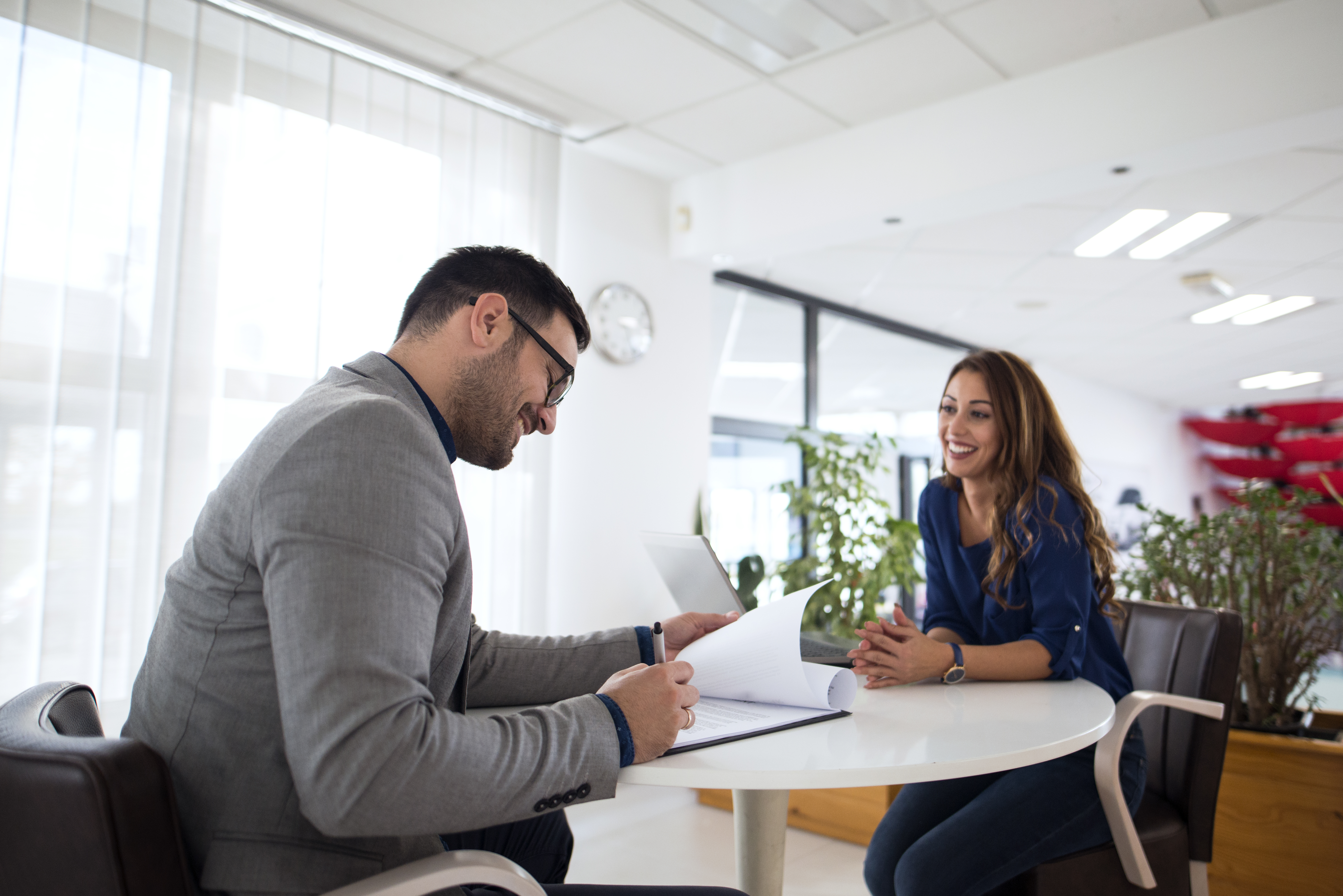 Employer interviewing a candidate